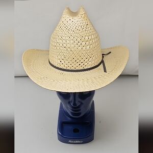 New Stetson Stallion Cowboy Hat Texas USA 7-1/4" Straw Hat